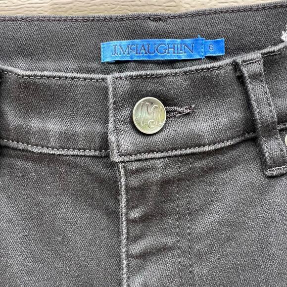 J. McLaughlin Lowden Wide Leg Jeans Black Womens Size 6 - Picture 6 of 10